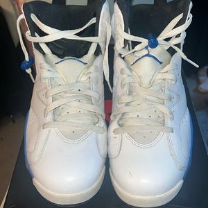 Air Jordan 6 white/blue size 11 no box or insoles visible wear